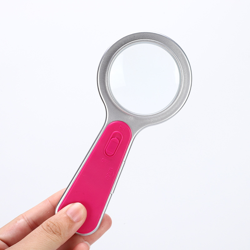 Χειροκίνητος μεγεθυντικός φακός LED με υψηλό μέγεθος μεγέθυνσης, φορητός φωτιζόμενος φακός για προστασία ματιών