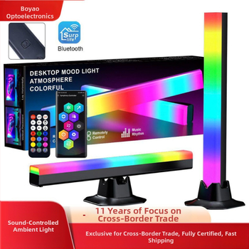 RGB galda lampiņa ar skaņas sensoru spēļu videi, USB barošana, 5V, inteliģenta vadība