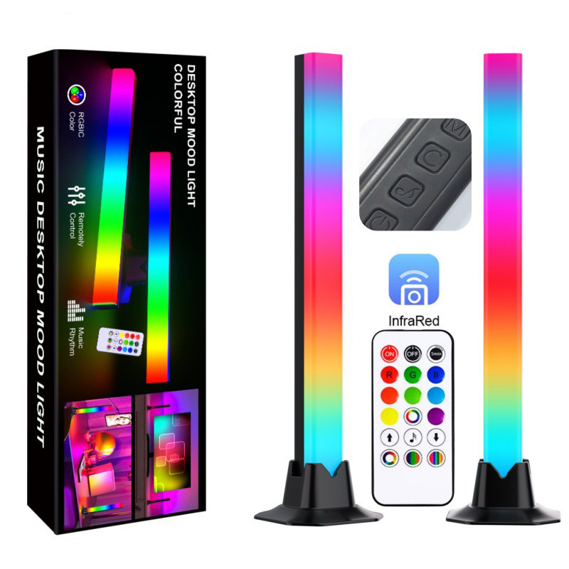 RGB galda lampiņa ar skaņas sensoru spēļu videi, USB barošana, 5V, inteliģenta vadība