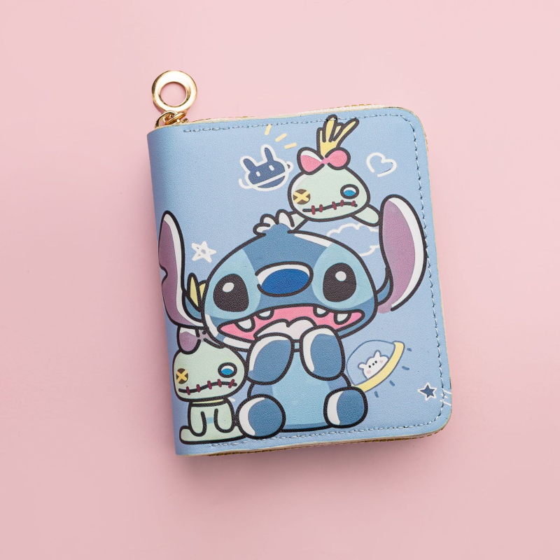 Portofel monedă Stitch PU, unisex, desen animat, stil copilăresc, primăvara 2025