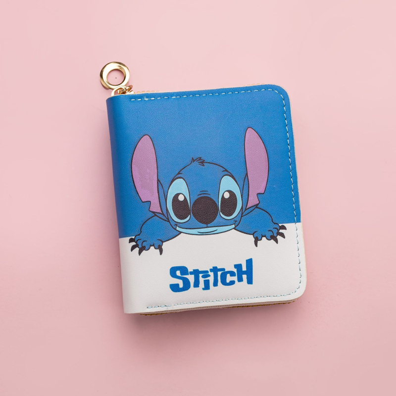 Portofel monedă Stitch PU, unisex, desen animat, stil copilăresc, primăvara 2025