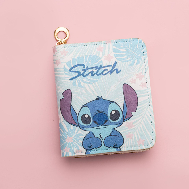 Portofel monedă Stitch PU, unisex, desen animat, stil copilăresc, primăvara 2025