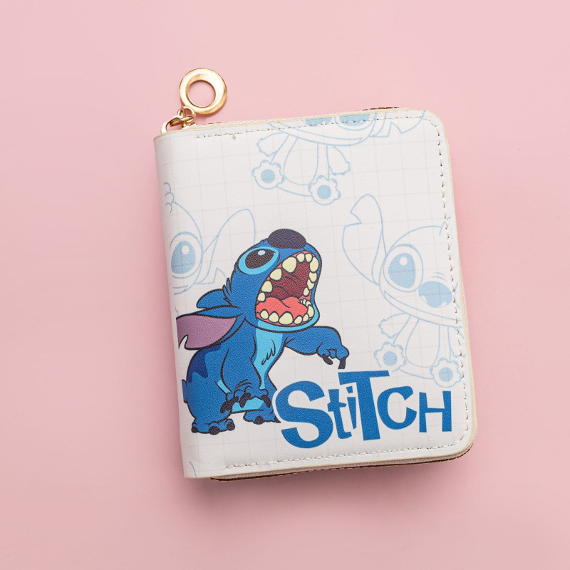 Portofel monedă Stitch PU, unisex, desen animat, stil copilăresc, primăvara 2025