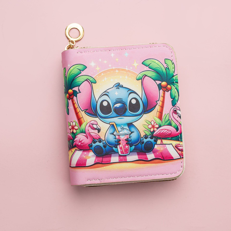 Portofel monedă Stitch PU, unisex, desen animat, stil copilăresc, primăvara 2025