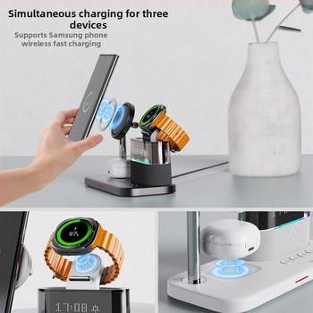 SIKAI 3-v-1 Bezdrôtová Nabíjačka pre Samsung Galaxy Watch8/7/5/4 – 18W MAX, QC4.0, Stolný Stojan