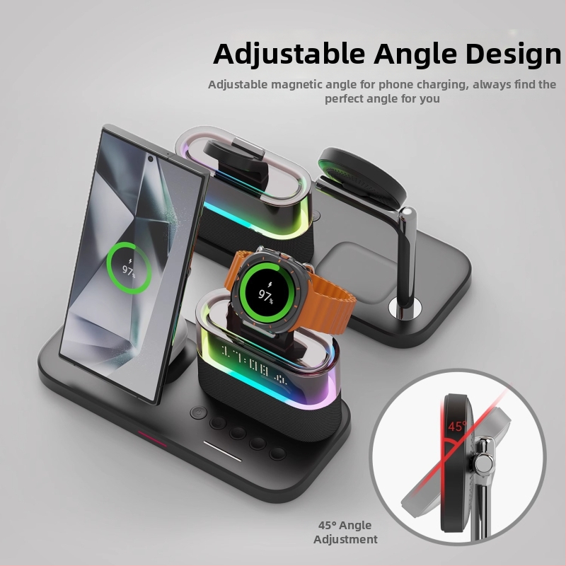 SIKAI 3-v-1 Bezdrôtová Nabíjačka pre Samsung Galaxy Watch8/7/5/4 – 18W MAX, QC4.0, Stolný Stojan