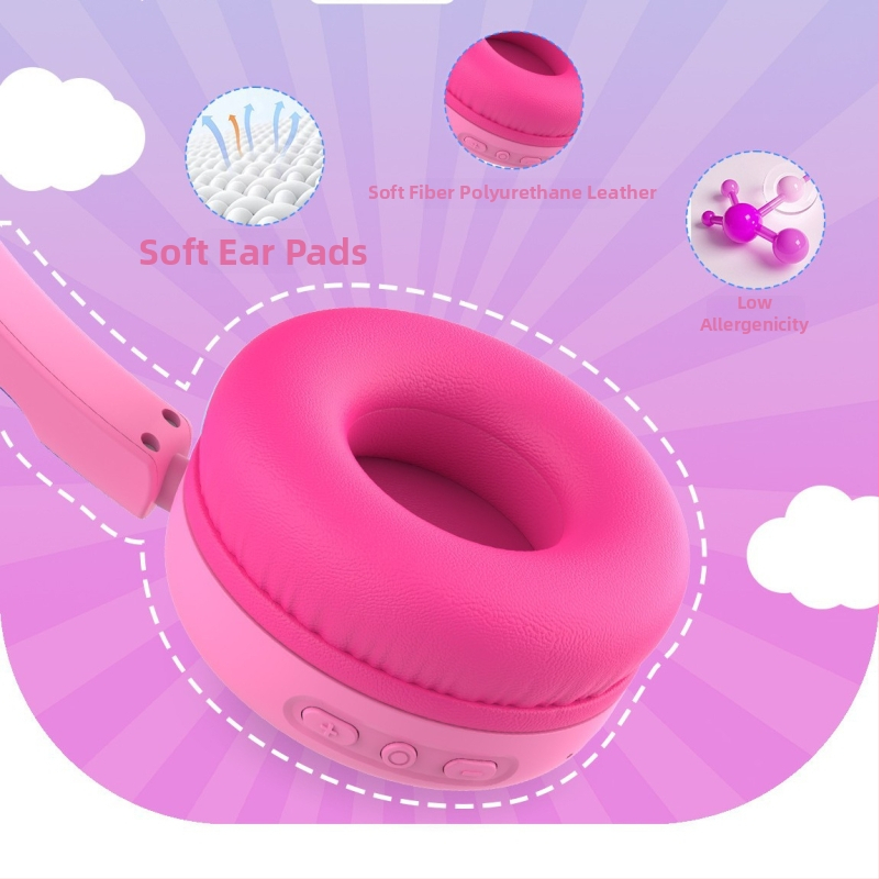 Detské Bluetooth slúchadlá - kreslený štýl, na hlavu, stereo, Bluetooth 5.4, výdrž batérie >8 h, dosah 15 m