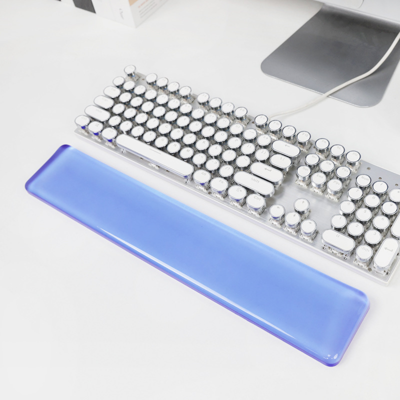 Подложка за китката за клавиатура и мишка, прозрачен силикон, двустранна, инжекционно формована, OEM готова