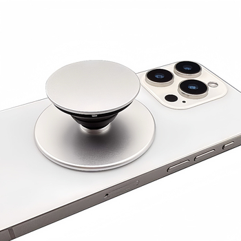 Snap-on ultra-λέπτη μεταλλική μαγνητική βάση κινητού · καθολική συμβατότητα · υλικό μέταλλο, ABS, TPU, μαγνήτης · επιφάνεια γραφείου για selfies και ζωντανές μεταδόσεις