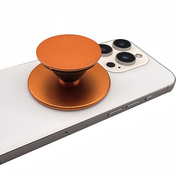 Snap-on ultra-λέπτη μεταλλική μαγνητική βάση κινητού · καθολική συμβατότητα · υλικό μέταλλο, ABS, TPU, μαγνήτης · επιφάνεια γραφείου για selfies και ζωντανές μεταδόσεις