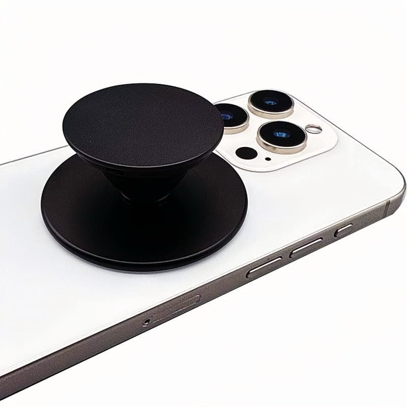 Snap-on ultra-λέπτη μεταλλική μαγνητική βάση κινητού · καθολική συμβατότητα · υλικό μέταλλο, ABS, TPU, μαγνήτης · επιφάνεια γραφείου για selfies και ζωντανές μεταδόσεις