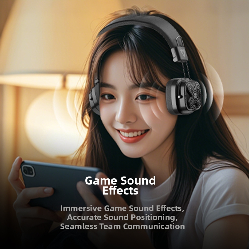 Ακουστικά gaming με Bluetooth 5.3, διπλός τρόπος ενσύρματο/ασύρματο, χαμηλή καθυστέρηση για esports, μείωση θορύβου, μεγάλος χρόνος μπαταρίας (>8 ωρών)