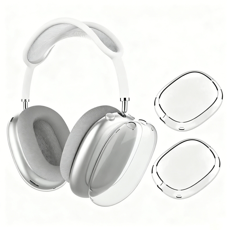 Θήκη προστασίας AirPods Max από TPU, διαφανές μαλακό περίβλημα, κατασκευή με έγχυση, συμβατό με Apple