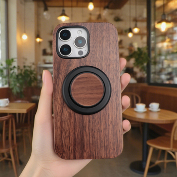 Trepied din lemn cu suport magnetic, reglaj multiplu, model My001, pentru iPhone 15/16 Pro și Pro Max