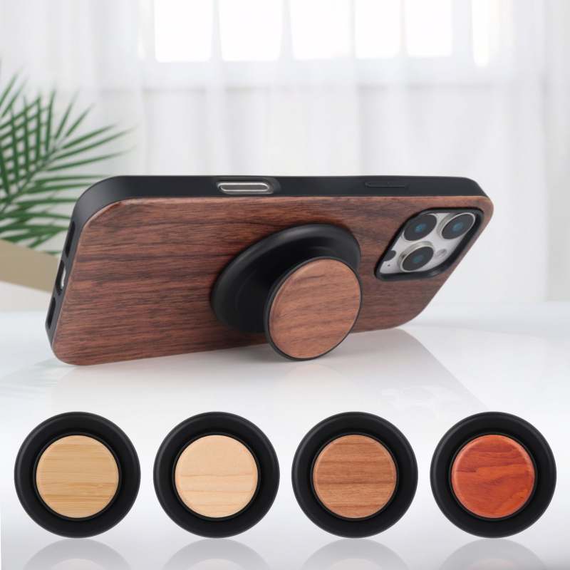 Trepied din lemn cu suport magnetic, reglaj multiplu, model My001, pentru iPhone 15/16 Pro și Pro Max