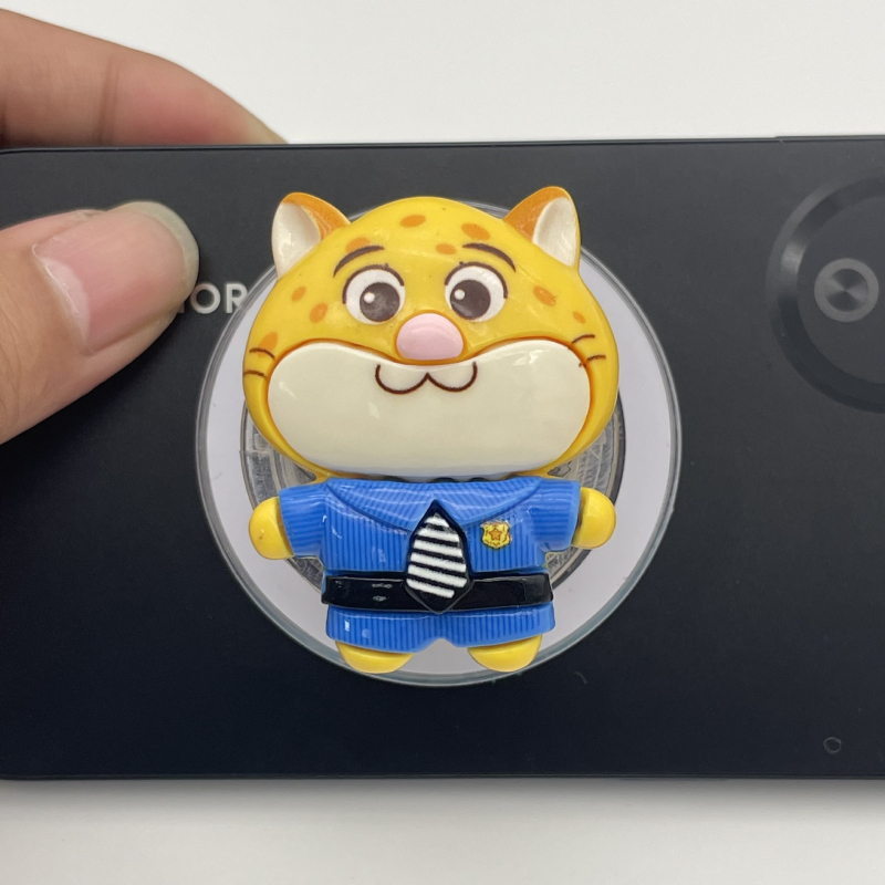 Snap-on držač za mobitel, s izvlačnim stolnim držačem, silikon, dizajn Zootopia, model 01