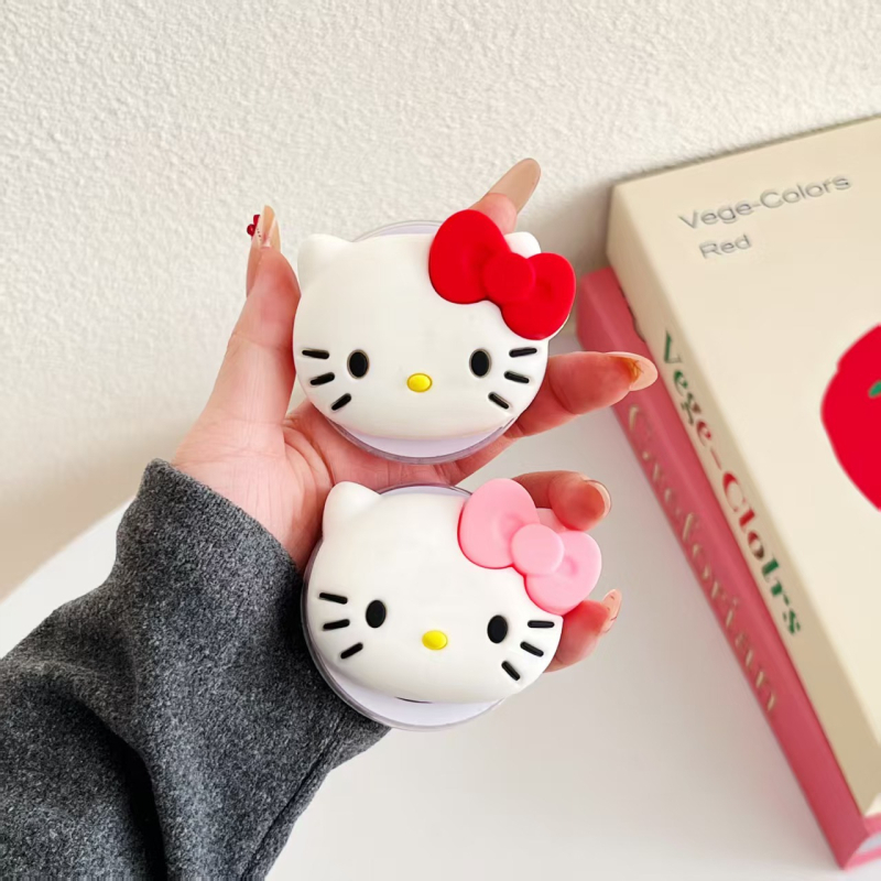 Snap-on σιλικόνης βάσεις κινητού με Kitty Cat, 3D σχεδίαση, ισχυρή πρόσφυση, επεκτειόμενο αερόσωμα, καθολικό μοντέλο για επιτραπέζια χρήση