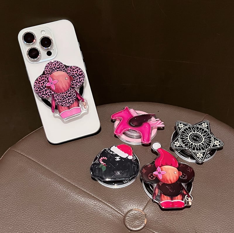 Magninis žiedinis laikiklis telefonui su nuimama teleskopine ranka – universalus, stiprus magnetinis laikiklis, plastikas