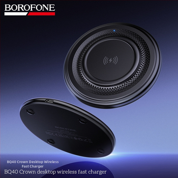 BOROFONE BQ40 Desktop ultra-tanki bežični brzo punjenje držač za telefon, 15W, kružna baza, punjač za slušalice