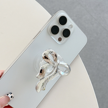 Βάση γραφείου για κινητό από κράμα αλουμινίου, γενικός σχεδιασμός, με επεκτειόμενος μηχανισμός και τρισδιάστατο σχέδιο φιόγκου στην πίσω πλευρά