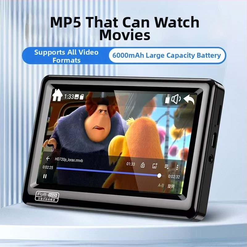 MP5 video prehrávač s dotykovým displejom 5,0 palca, 1280x720, PDF čítač, Bluetooth a Wi-Fi