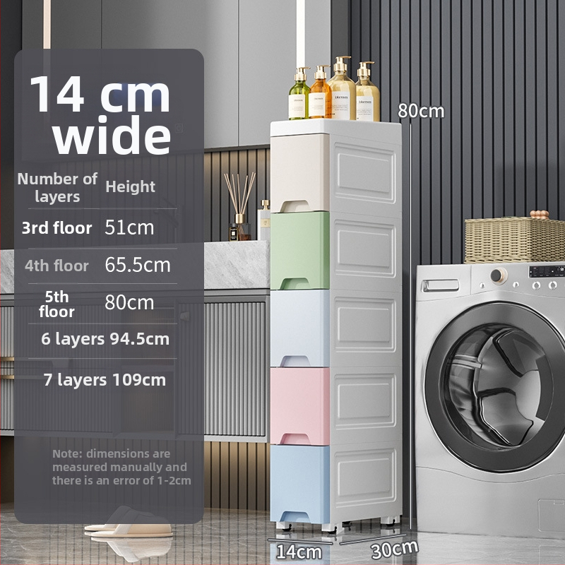 Plastmasas uzglabāšanas skapis ar atvilktnēm šaurām vietām — uz grīdas stāvošs, vienkāršs un moderns stils, 5 kg, Na likes