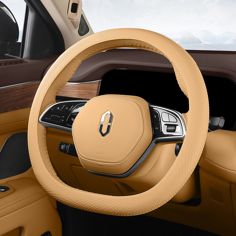 Κάλυμμα τιμονιού από σιλικόνη τροφίμων, υπερλεπτό, αντιολισθητικό, αντισκόνης και ανθεκτικό στην εφίδρωση, Universal εφαρμογή, μινιμαλιστικό στυλ, για όλες τις εποχές