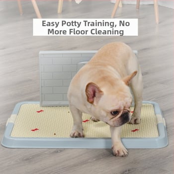 Troublemaker πλαστική τουαλέτα για σκύλους με πλέγμα τοίχου