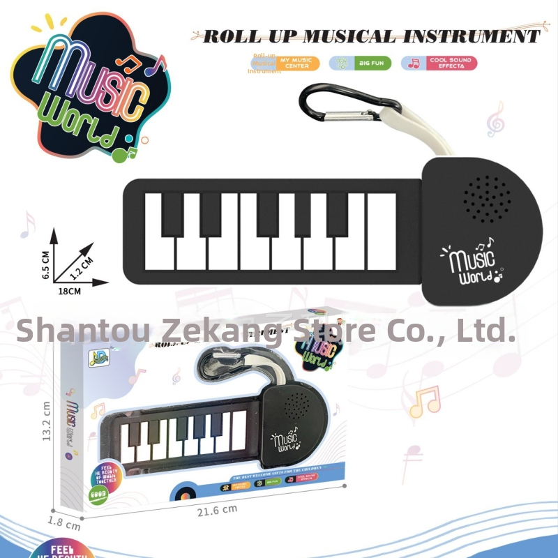 12-taustiņu elektroniskā klaviatūra, silikona korpuss, 16 skaņu polifonija, mazāk nekā 100 toņi, līdz 10 demonstrācijas dziesmām.