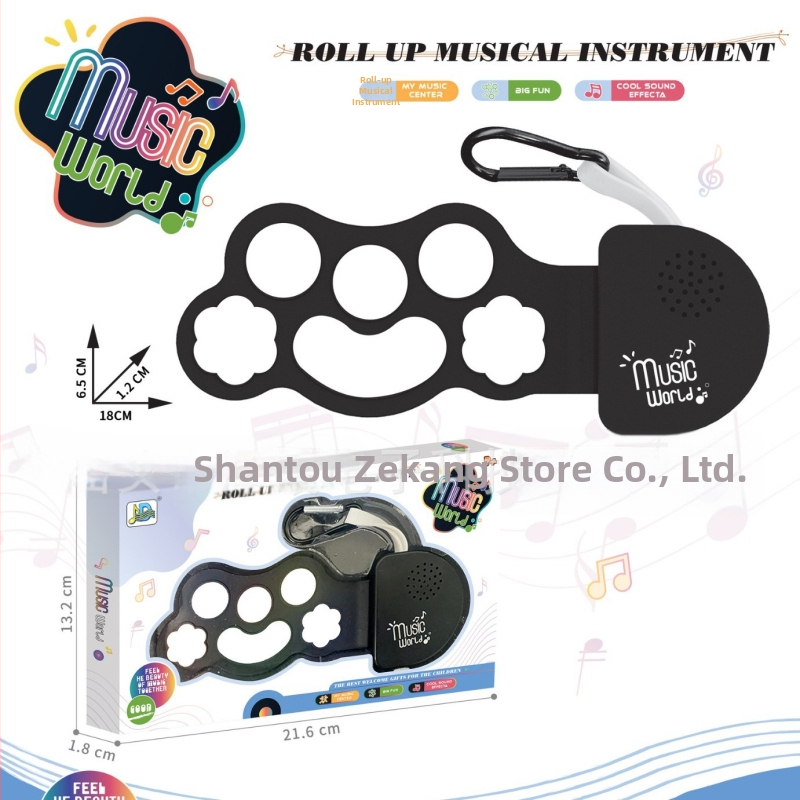 12-taustiņu elektroniskā klaviatūra, silikona korpuss, 16 skaņu polifonija, mazāk nekā 100 toņi, līdz 10 demonstrācijas dziesmām.