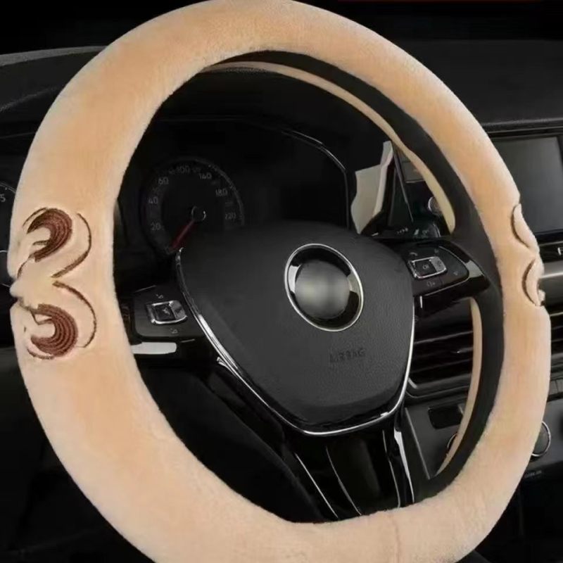 Κάλυμμα τιμονιού από 100% μαλλί - καθολική εφαρμογή, για όλη τη χρονιά, γενικού τύπου στυλ