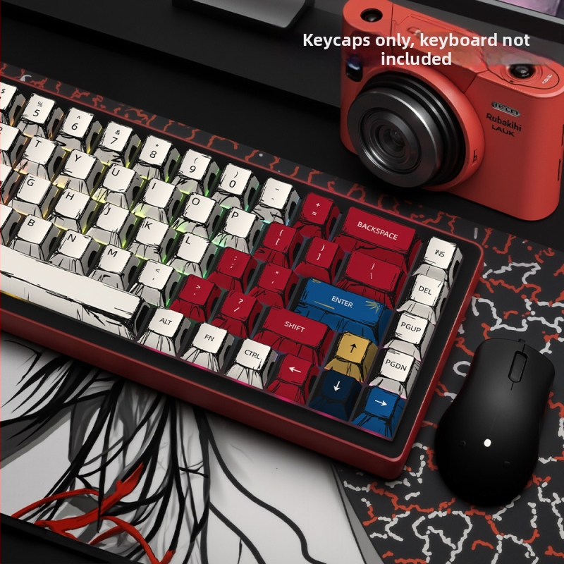 Pielāgoti keycap mehāniskajai tastatūrai — universāli, oriģinālais augstums, piecu pušu sublimācija, Pbts materiāls, 420 g