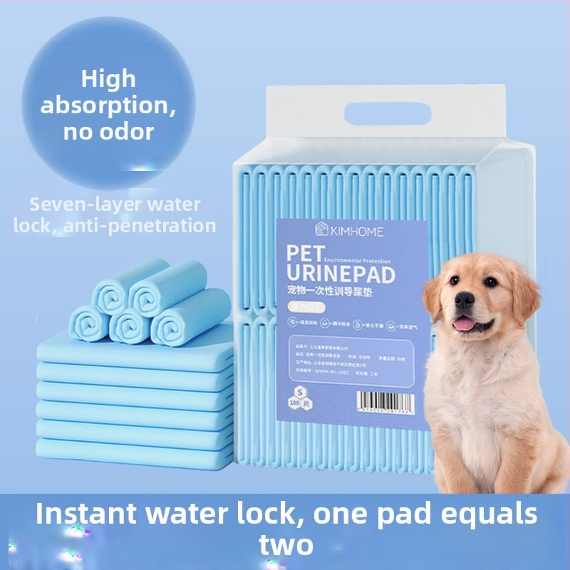 KIMHOME Подложки за домашни любимци – еднократно абсорбиращи подложки за кучета и котки, нетъкан текстил, пакет от 100 броя, възможност за частна марка