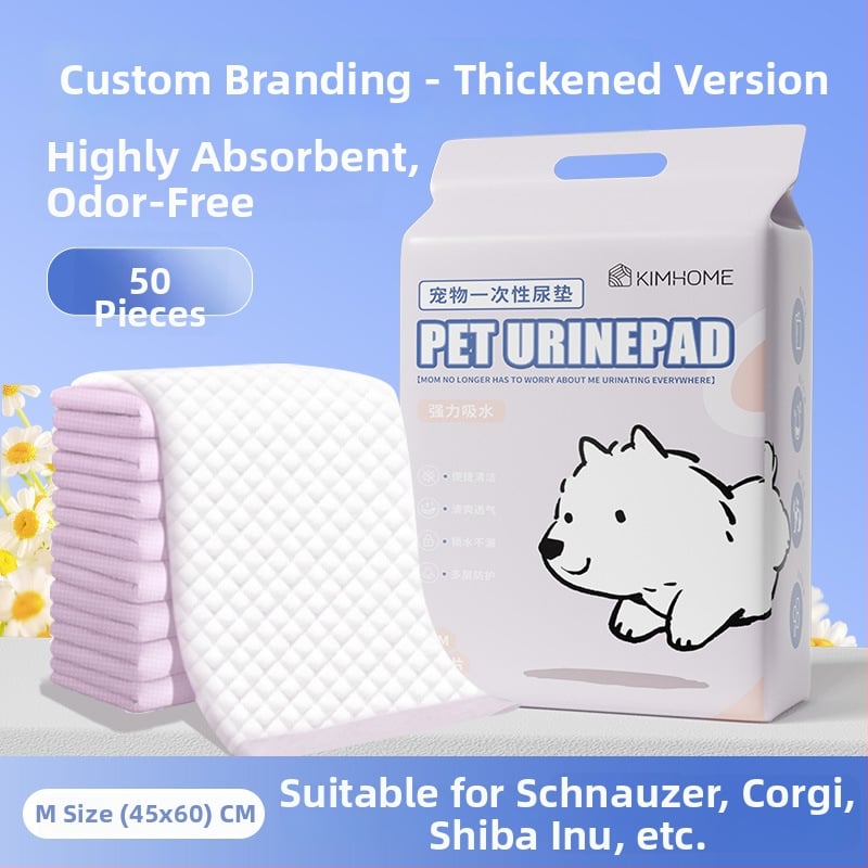 KIMHOME Подложки за домашни любимци – еднократно абсорбиращи подложки за кучета и котки, нетъкан текстил, пакет от 100 броя, възможност за частна марка