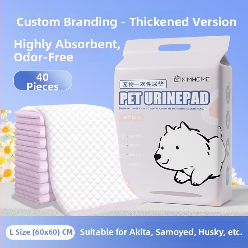 KIMHOME Подложки за домашни любимци – еднократно абсорбиращи подложки за кучета и котки, нетъкан текстил, пакет от 100 броя, възможност за частна марка
