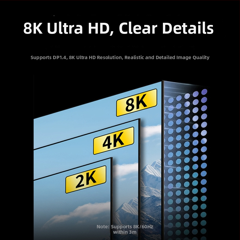 DP kolenný adaptér 90° DP–DP, 8K60Hz, meďové jadro