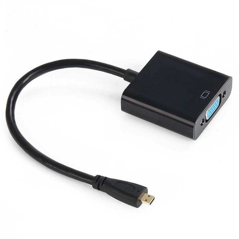 Micro HDMI na VGA adapter kabel s čipom, 1080P, Micro HDMI priključak