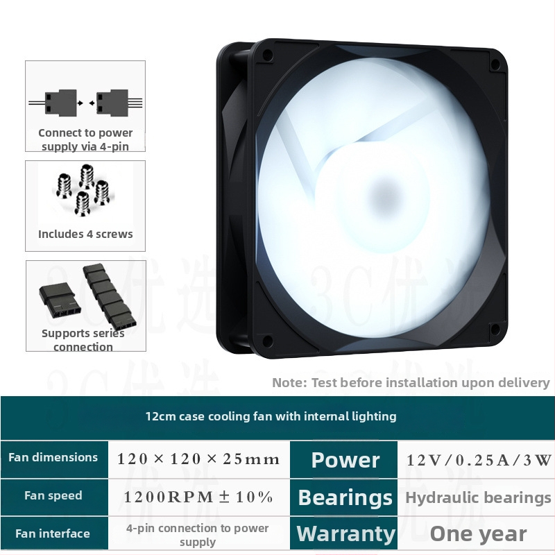 Chladiaci ventilátor pre notebook s RGB podsvietením, pre skriňu notebooku, vzduchové chladenie