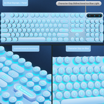 Жичен гейминг комплект клавиатура и мишка с USB интерфейс, 1600 DPI, фотоелектричен режим