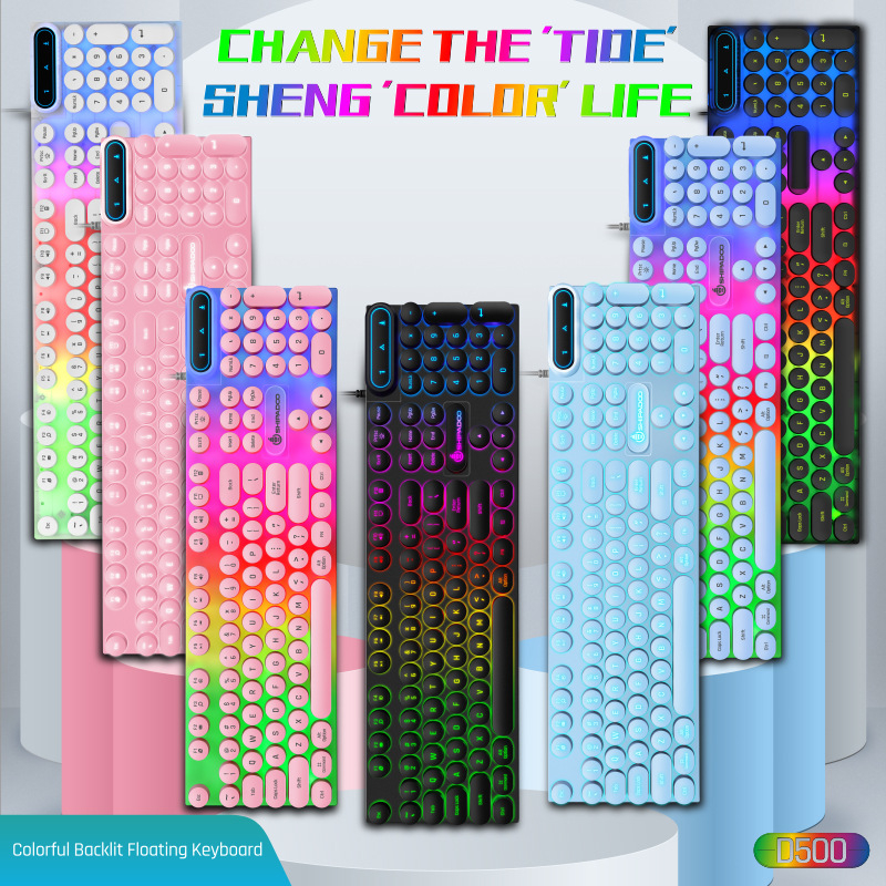 Жичен гейминг комплект клавиатура и мишка с USB интерфейс, 1600 DPI, фотоелектричен режим