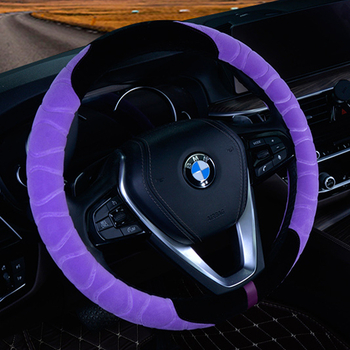 Κάλυμμα τιμονιού αυτοκινήτου - βελούδινη επιφάνεια, καθολική εφαρμογή, χειμερινή χρήση, αντιολισθητικό