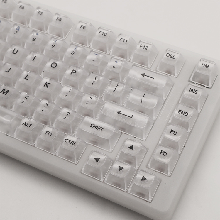 Kape tipkovnice, ledeno prozirne, OEM profil, PC materijal, kompatibilno s mehaničkim tipkovnicama 61/68/87/98/99/104