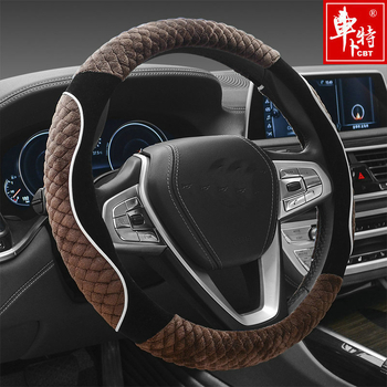 Κάλυμμα τιμονιού - Αντιολισθητικό, χειμερινό από τεχνητό χνουδωτό ύφασμα, γενική συμβατότητα, γενική εγκατάσταση