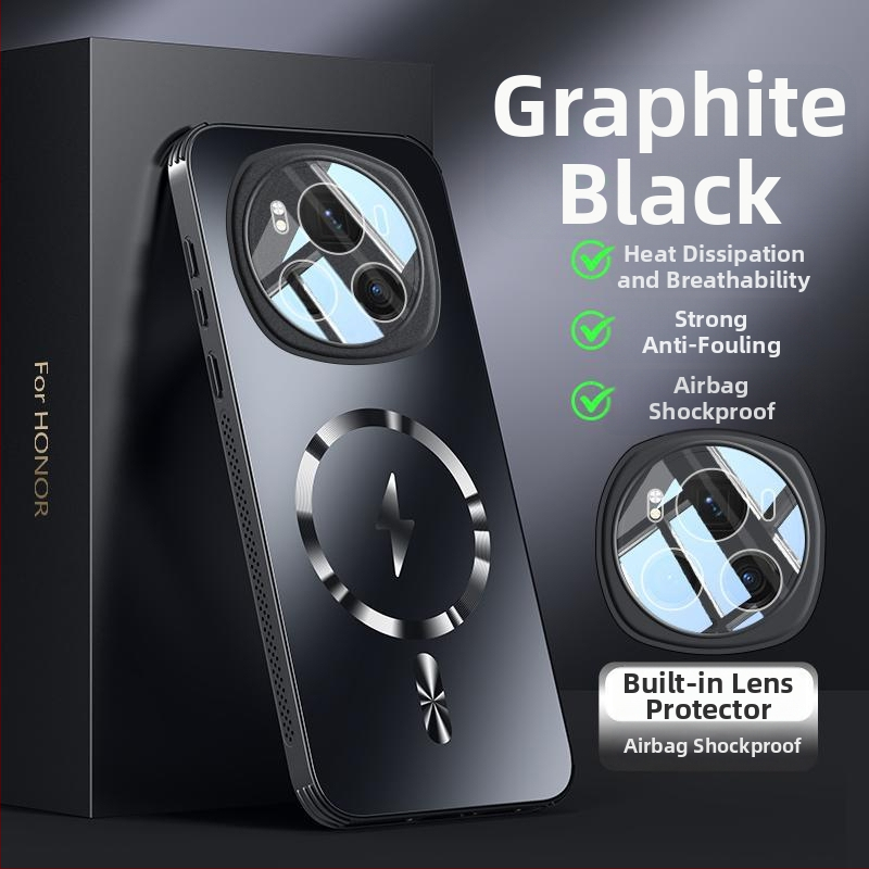 HONOR Magic6 tālruņa vāciņš ar objektīva aizsardzību, pilnīgi matēts akrila pārklājums (Materiāls: akrils; Apdare: matēta; Pielāgošana: atbalstīta; Funkcija: kritiena aizsardzība; Saderīgi modeļi: HONOR)