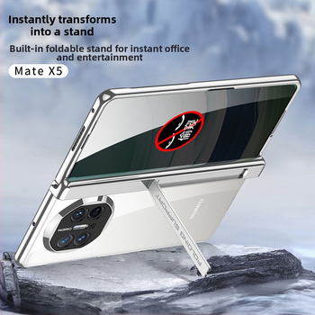 Huawei MateX5 viedtālruņa korpuss – ciets PC korpuss ar elektroplatinga pārklājumu, pilna aizsardzība, kritienu pretestība, saderīgs ar Huawei