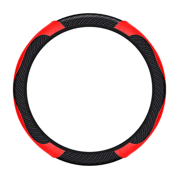 Κάλυμμα τιμονιού από τεχνητό δέρμα με υφή ανθρακονήματος, XF6002 – O'Bannie, τέσσερις εποχές, καθολικό για τιμόνια sedan