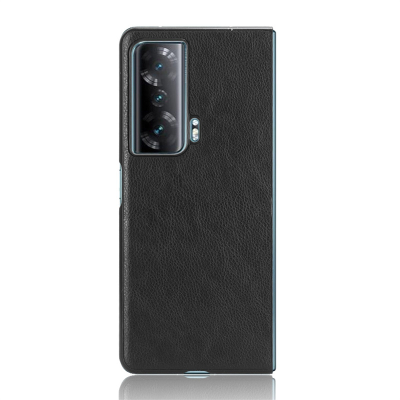 Carcasă pentru telefon pentru Honor Magic V5/Vs3 — textură piele Lychee, spate PC+piele, prelucrare mecanică, rezistentă la șocuri