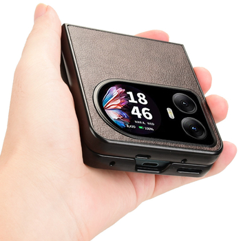 Husă de telefon Lingdu Hero 10 – piele artificială, design clamshell, margine cu tratament de ulei, personalizabilă, protecție antiuzură și anti-amprente