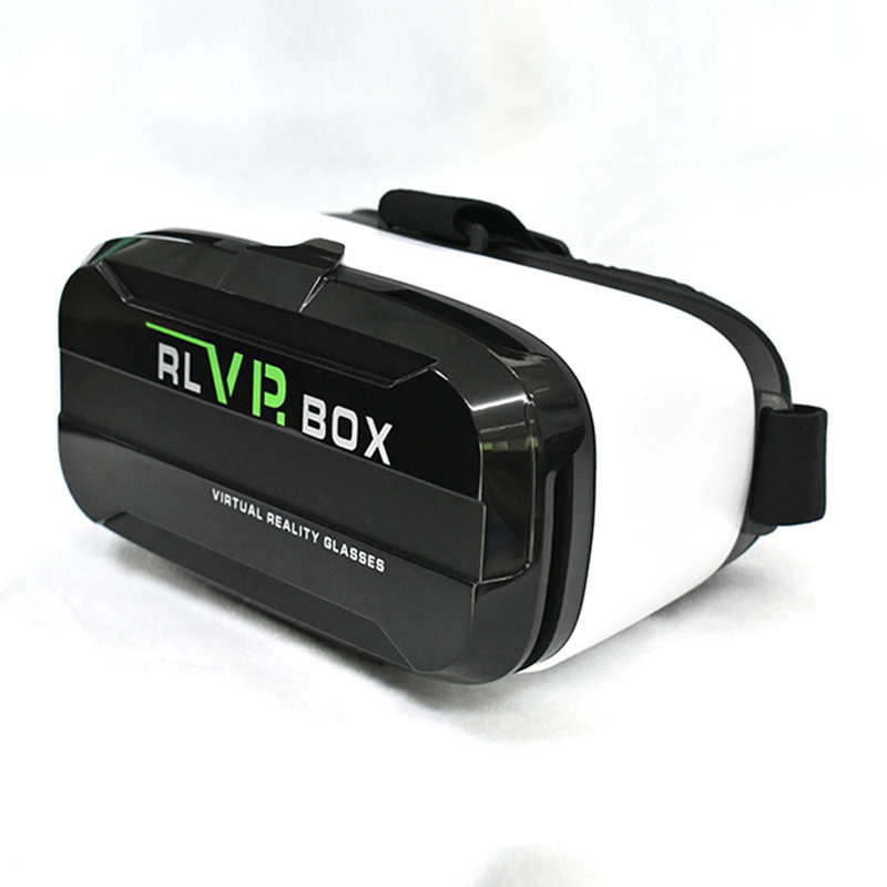 VR brilles uz galvas - RL VR BOX VR BOX, displeja izmērs 80, video ieeja: mobilais tālrunis, materiāls: plastika, svars 600 g