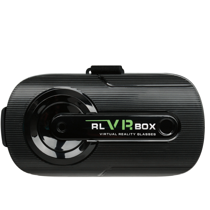 VR brilles uz galvas - RL VR BOX VR BOX, displeja izmērs 80, video ieeja: mobilais tālrunis, materiāls: plastika, svars 600 g